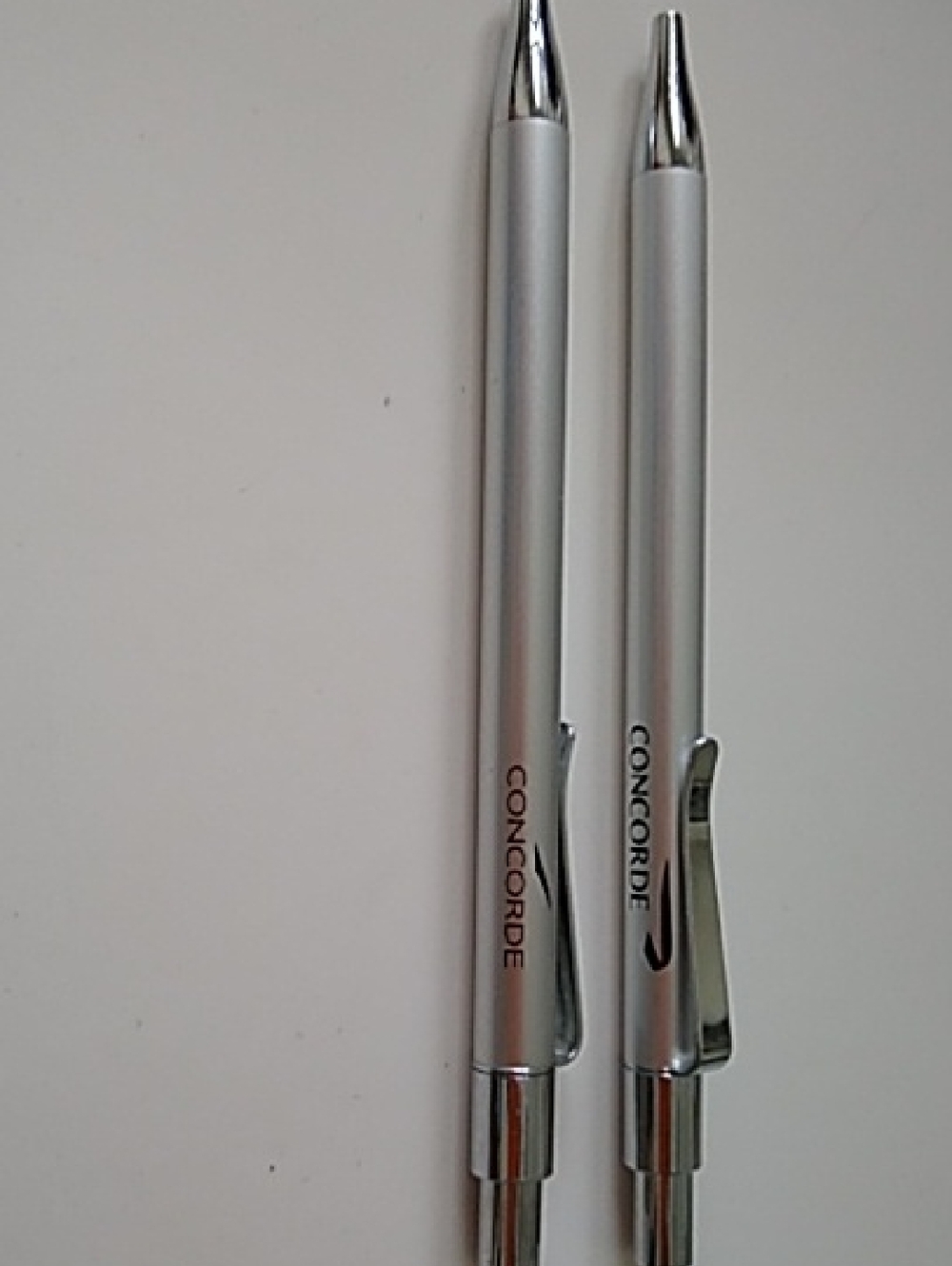 Concorde Silver Ballpoint Pen Set - Sleek Metallic Pair